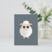 Witte schapen briefkaart (Staand voorkant)