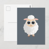 Witte schapen briefkaart (Voorkant / Achterkant)