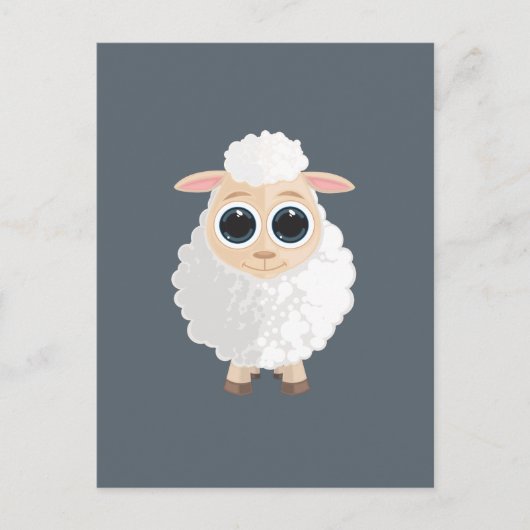 Witte schapen briefkaart (Voorkant)