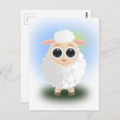 Witte schapen briefkaart (Voorkant / Achterkant)