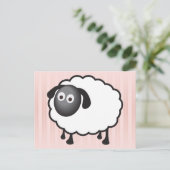 Witte schapen briefkaart (Staand voorkant)
