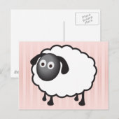 Witte schapen briefkaart (Voorkant / Achterkant)