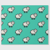 Witte Schapen Cadeaupapier (Vlak)