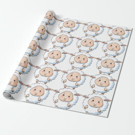 Witte schapen cadeaupapier
