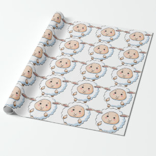 Witte schapen cadeaupapier