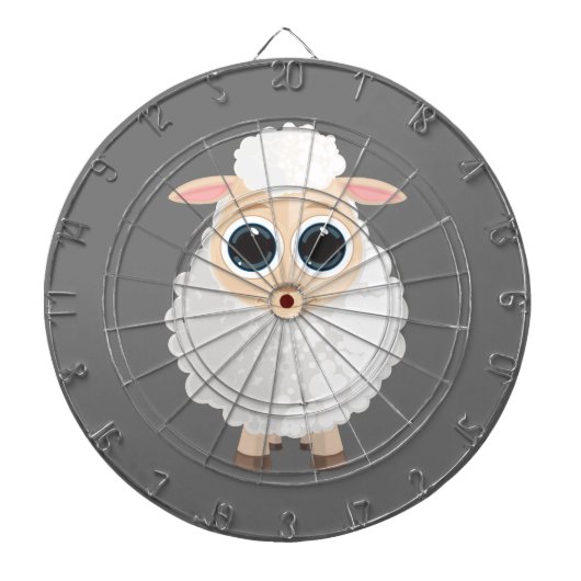 Witte schapen dartbord (Voorkant)