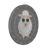Witte schapen dartbord (Voorkant Links)