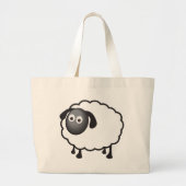 Witte schapen grote tote bag (Voorkant)