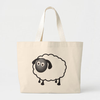 Witte schapen grote tote bag