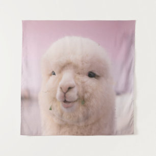 WITTE SCHAPEN IN DICHTE FOTOGRAFIE WANDKLEED