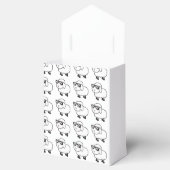Witte schapen in zonnebrillen Cartoon Bedankdoosjes (Geopend)