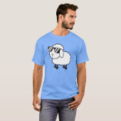 Witte schapen in zonnebrillen Cartoon T-shirt (Voorkant volledig)