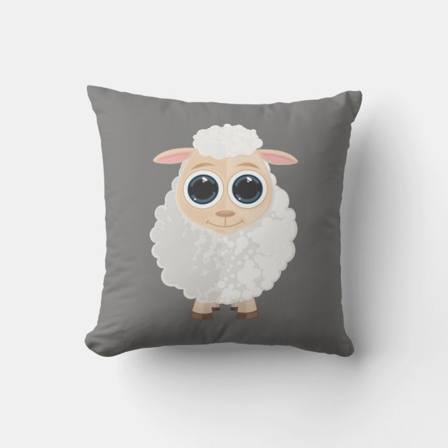 Witte schapen kussen (Voorkant)