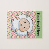 Witte schapen legpuzzel (Horizontaal)