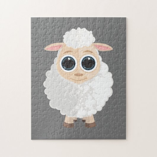 Witte Schapen Legpuzzel (Verticaal)