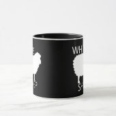 Witte schapen mok (Midden)