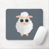 Witte schapen muismat (Met muis)