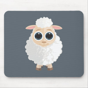 Witte schapen muismat
