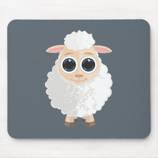 Witte schapen muismat (Voorkant)