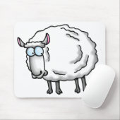 Witte schapen muismat (Met muis)