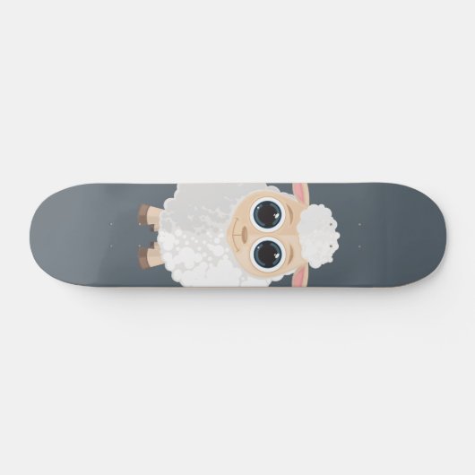Witte schapen persoonlijk skateboard (Horizontaal)