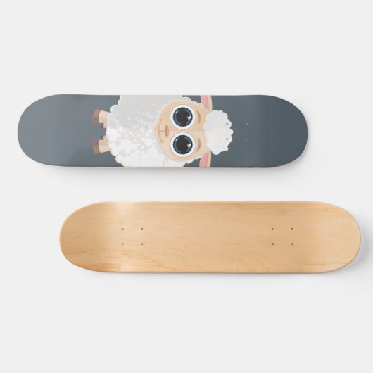 Witte schapen persoonlijk skateboard (Horizontaal)