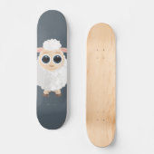 Witte schapen persoonlijk skateboard (Voorkant)