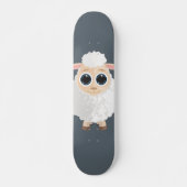 Witte schapen persoonlijk skateboard (Voorkant)
