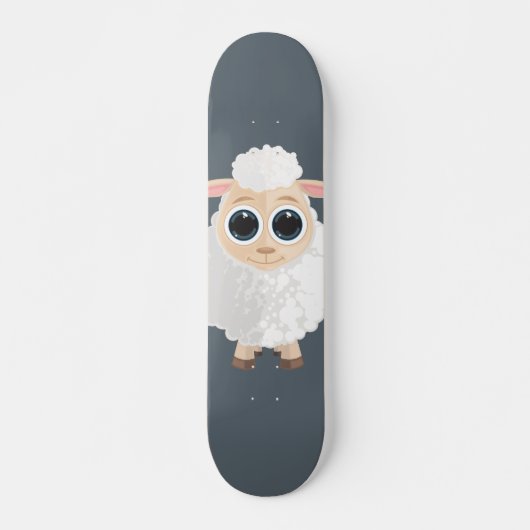 Witte schapen persoonlijk skateboard (Voorkant)