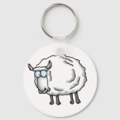 Witte schapen sleutelhanger (Voorkant)