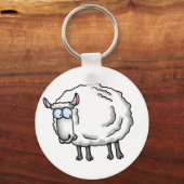 Witte schapen sleutelhanger (Voorkant)