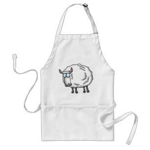 Witte schapen standaard schort