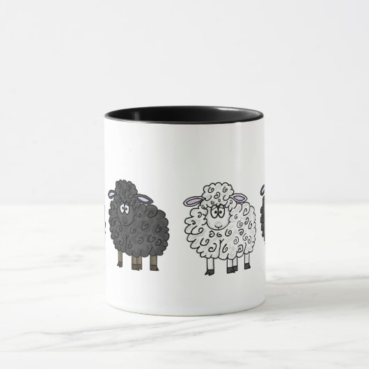 Witte schapen van de Mok van het gezin (Midden)