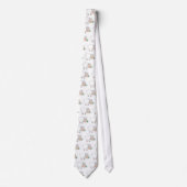 Witte schapenkartoneel die een ventilator eet stropdas (Voorkant)