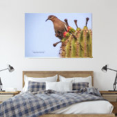 Witte scharnieren met Saguaro Cactus Fruit 60x40 Canvas Afdruk (Insitu (Slaapkamer))