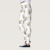 Witte Schattige gele Leggings van de Arbeidsplaats (Links)