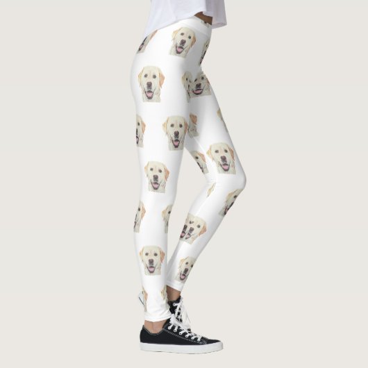 Witte Schattige gele Leggings van de Arbeidsplaats (Rechts)