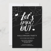 Witte schattige moderne Halloween spin hang out sc Kaart (Voorkant)