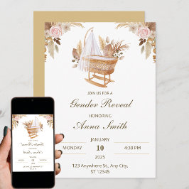 Witte Schattigee Waterverf Bloem Geslacht Onthulle Kaart