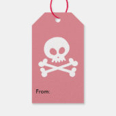 witte schedel cadeaulabel (Achterkant)