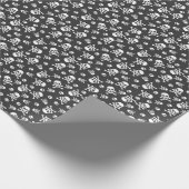 Witte schedel en Botten Piraat Cadeaupapier (Hoek)