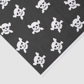 Witte schedel en kruisbot op zwart tissuepapier (Detail)