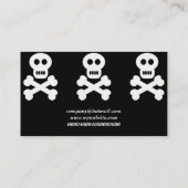 Witte schedels, bedrijfsnaam visitekaartje (Achterkant)