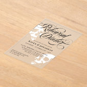 Witte schedels Gothic bruiloft repetitie diner Acryl Uitnodigingen (Laagn)