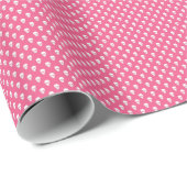 Witte schedels op roze omlooppapier cadeaupapier (Rol Hoek)
