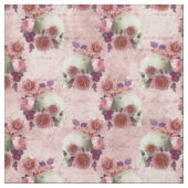 Witte schedels, roze rozen en kromme stof (Swatch)
