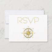 Witte scheepshuwelijk RSVP-kaarten RSVP Kaartje (Voorkant)