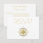 Witte scheepshuwelijk RSVP-kaarten RSVP Kaartje (Voorkant / Achterkant)