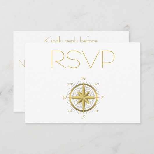 Witte scheepshuwelijk RSVP-kaarten RSVP Kaartje (Voorkant / Achterkant)