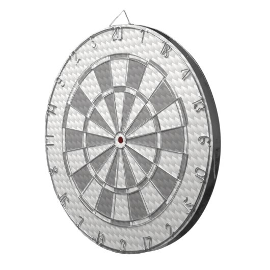 Witte scherpe punten dartbord (Voorkant Rechts)